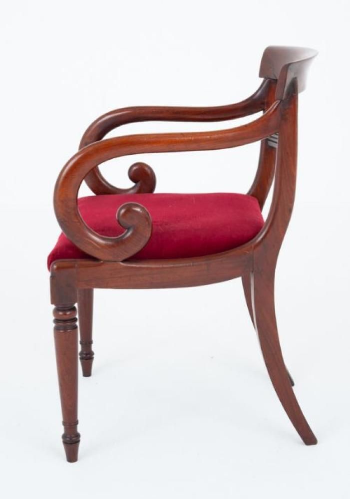Period Regency Desk Chair Mahogany photo 895.0