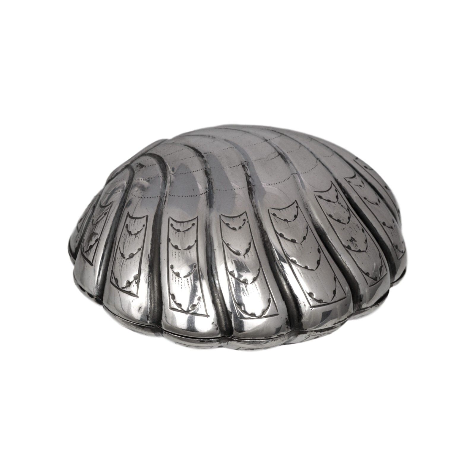 Antique Hallmarked German 800 Silver Shell Form Snuff Box Heasman & Co 1889 photo furniture