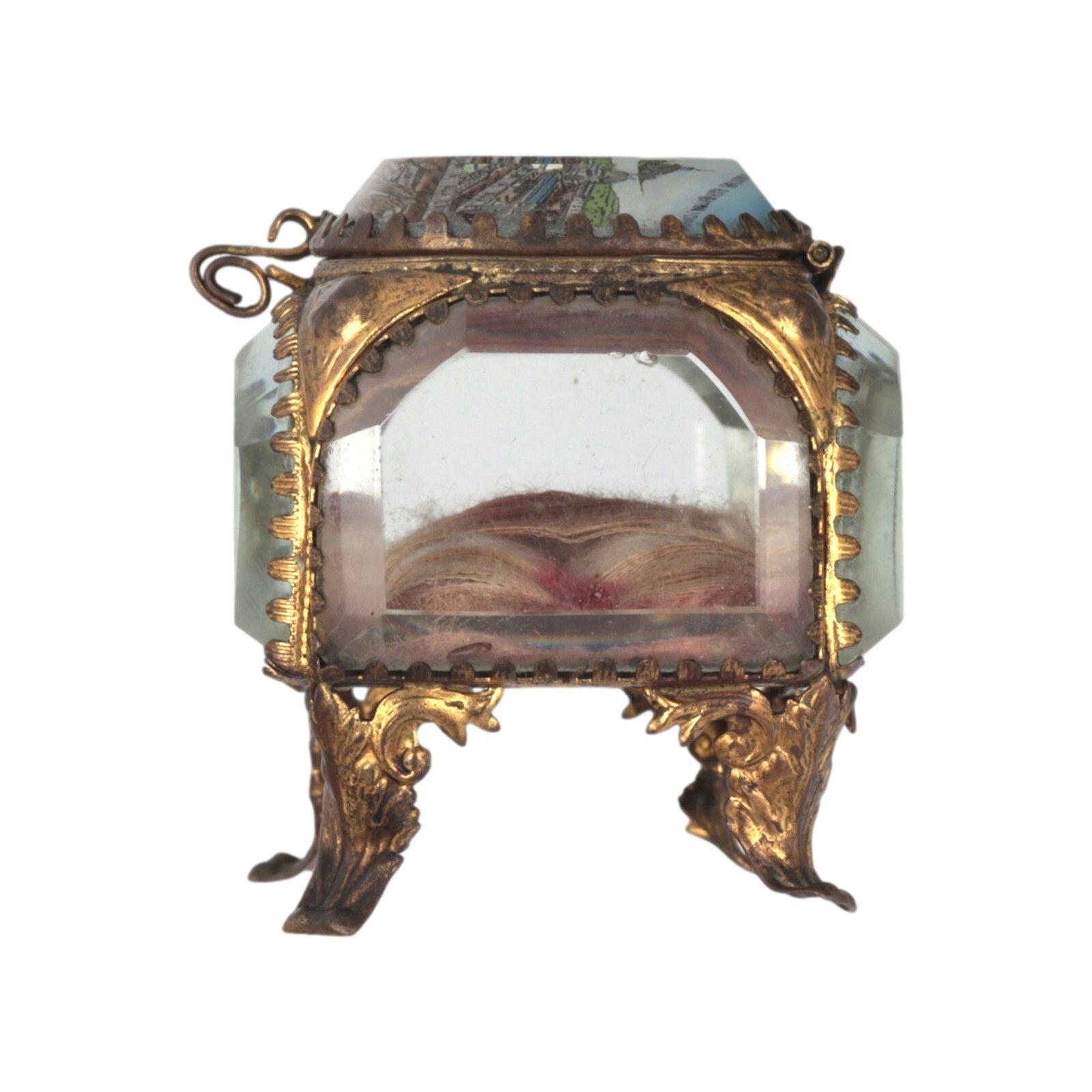 Antique Ormolu Gilt Jewellery Box Casket Souvenir Franco British Exhibition 1908 photo 125.0