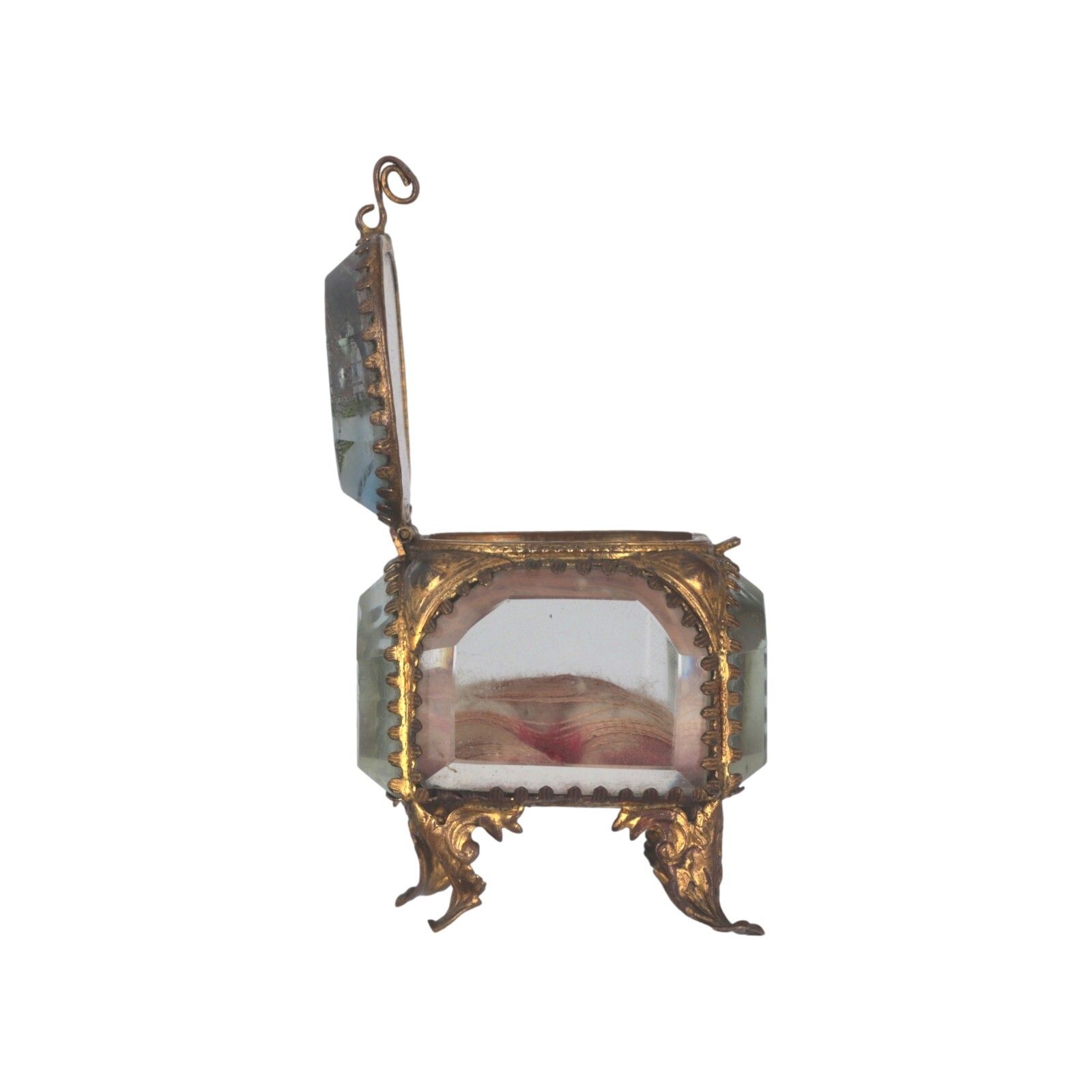 Antique Ormolu Gilt Jewellery Box Casket Souvenir Franco British Exhibition 1908 photo buy