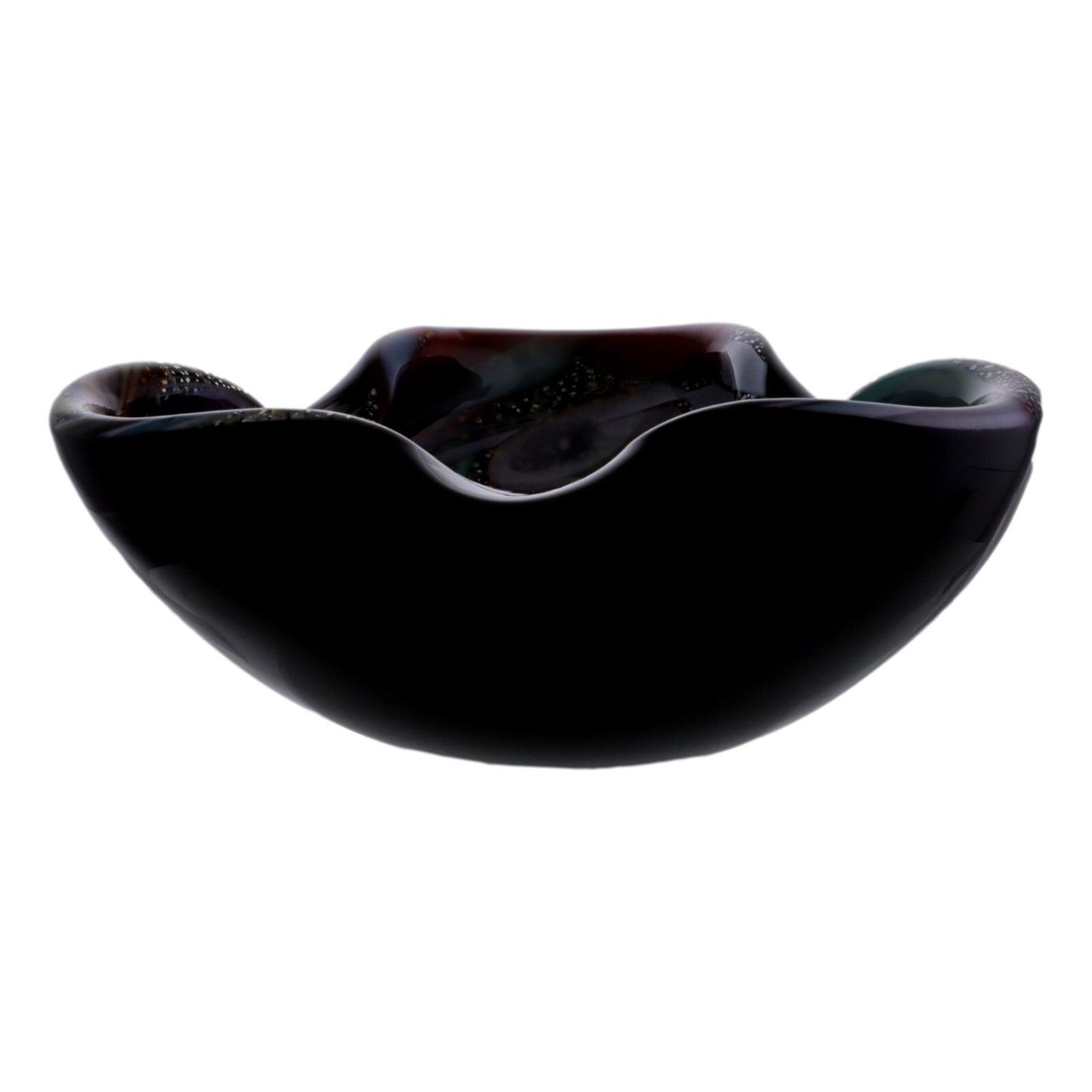 Avem Murano Glass Italy Tutti Frutti Bizantino Triangle Bowl 8" Diameter 1950's photo Home Decor