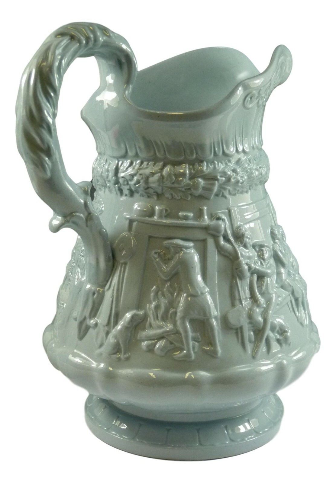 Antique William Ridgway & Son Tam O'shanter Relief Moulded Jug 9 1/2" 1835 photo for sale
