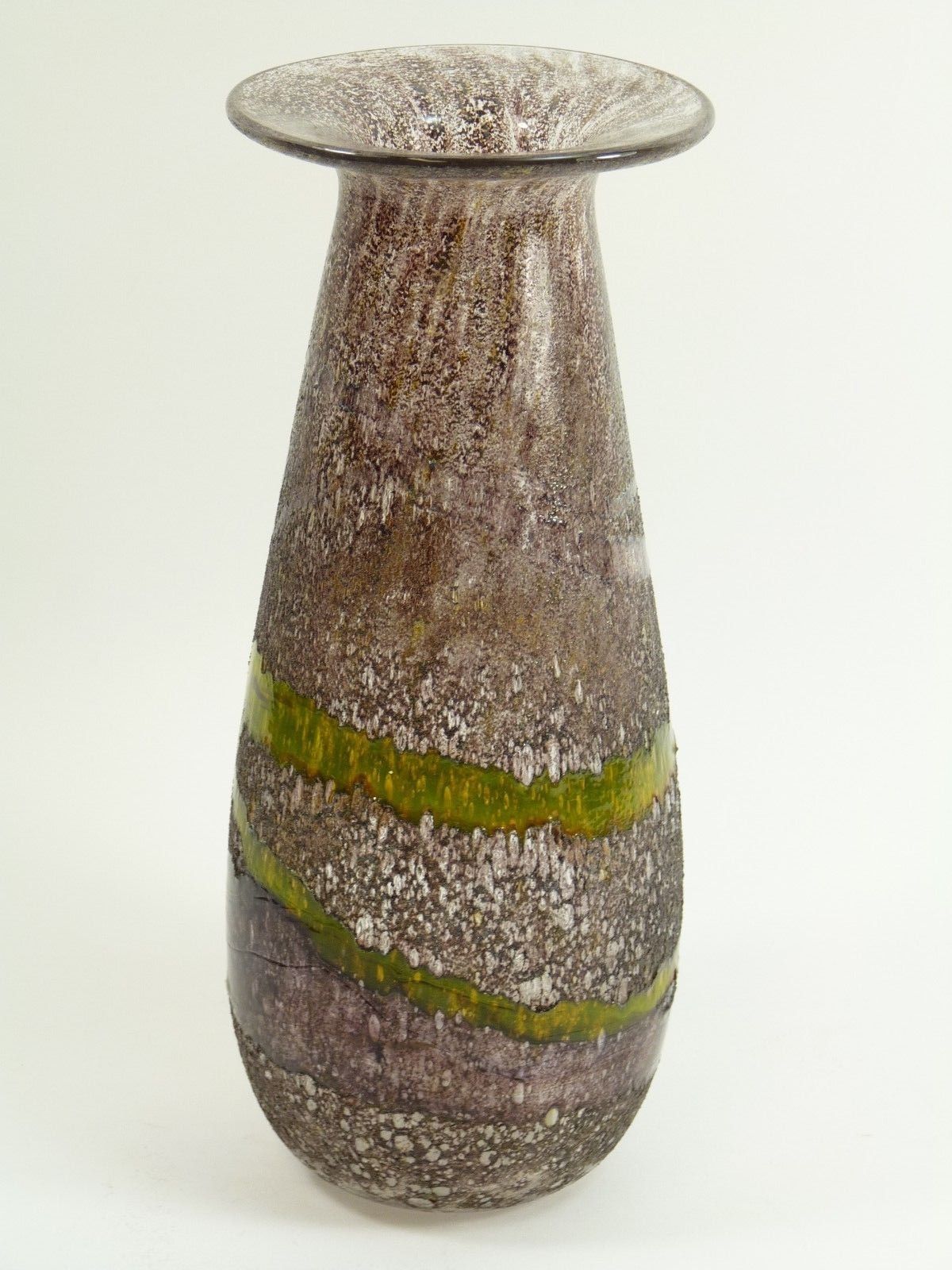Milan Vobruba Glass Gusum Sweden Rare Surface Decorated (Aleppo) Vase photo furniture