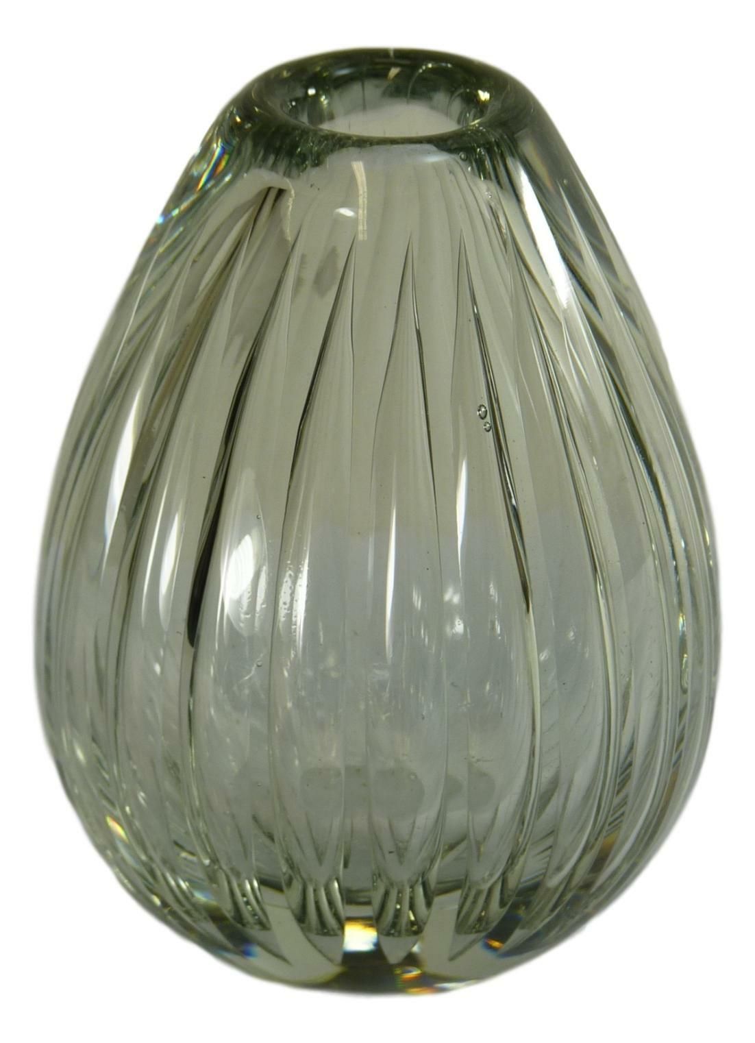 Nuutajarvi Notsjo Glass Kaj Franck Kaisla (Reed) Vase 4 3/4" 1953 photo furniture