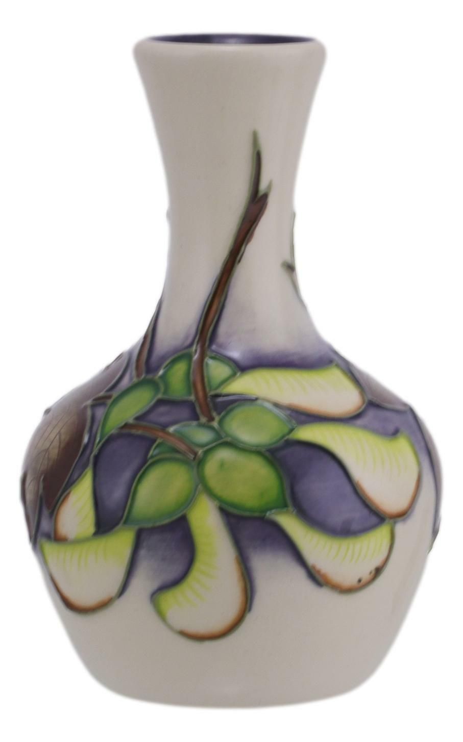 Moorcroft Pottery Sycamore Vase 4" (10.25cm) 2012 Collectors Club photo for sale