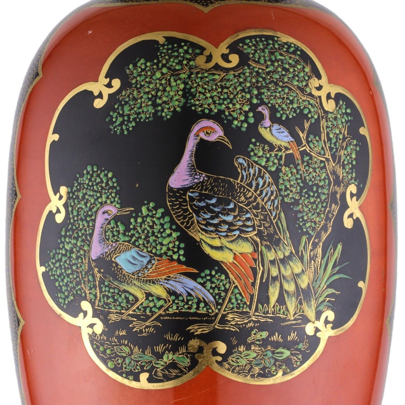 Carlton Ware 8 1/4" 21cm Jar Without Lid / Vase Worcester Birds Pattern Art Deco photo 175.0