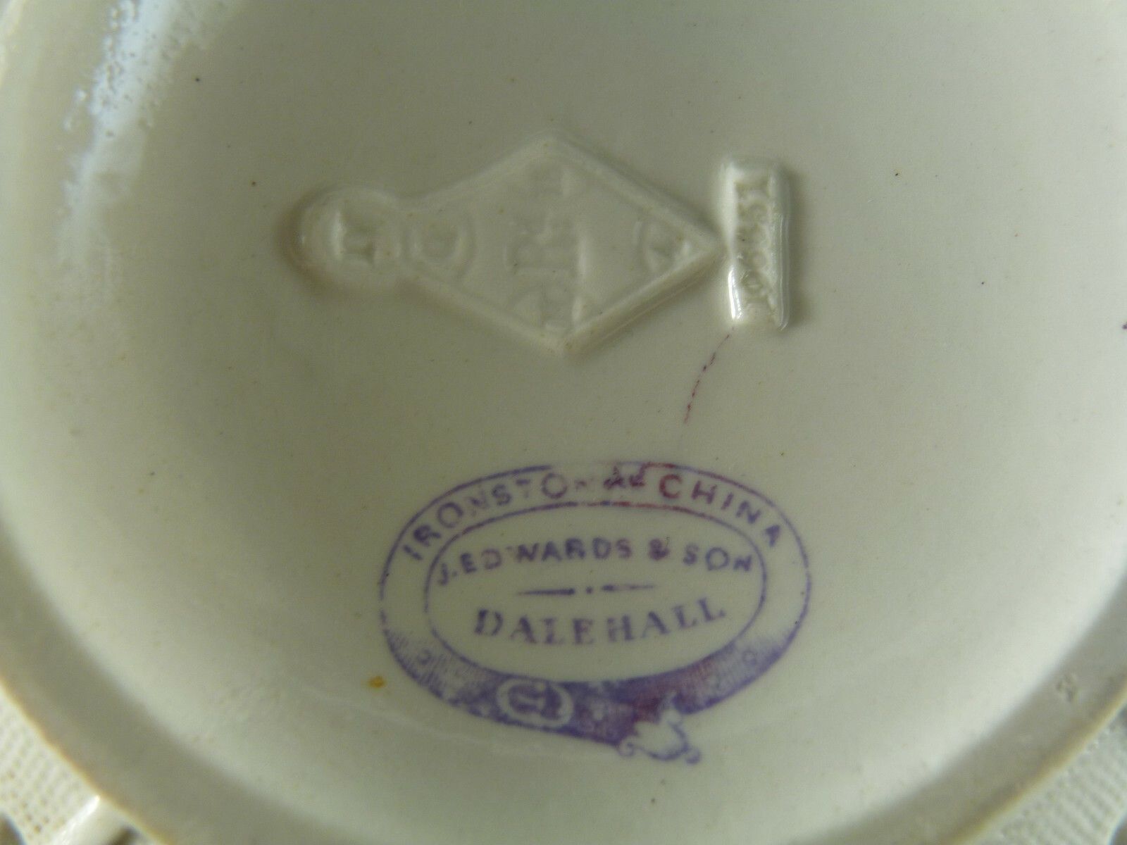 J Edwards And Son Dale Hall Lily Of The Valley Relief Moulded Jug 9" 1860's photo vintage