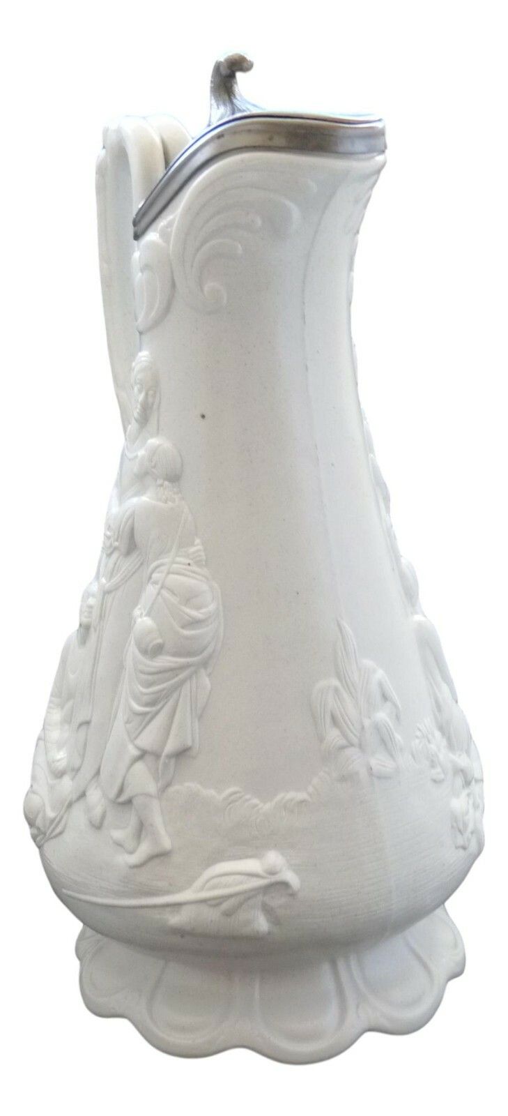 Samuel Alcock Naomi & Her Daughters In Law Relief Moulded Jug Lidded 9 1/4" photo vinterior