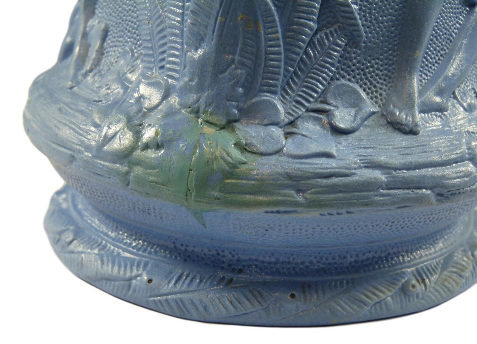 Home Decor Antique Edward Walley Death Of Abel Relief Moulded Jug 9 1/4" Metal Lid C1845 photo