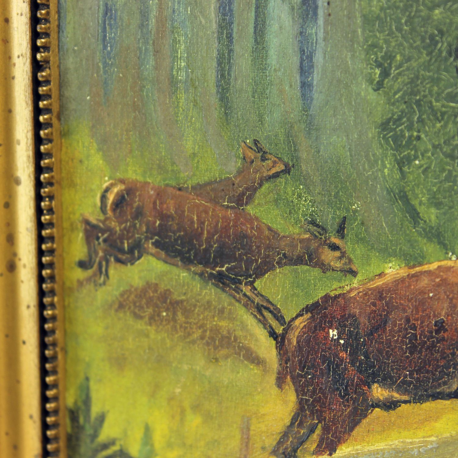 Art Set Of 2 Paintings, Paint On Paper, By M. Hrušovská, Czechoslovakia 1950s photo