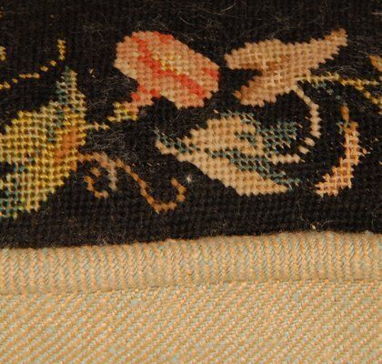 19th Century French Needlepoint Cushion Throw Cushion Floral Design Textile Art photo buy