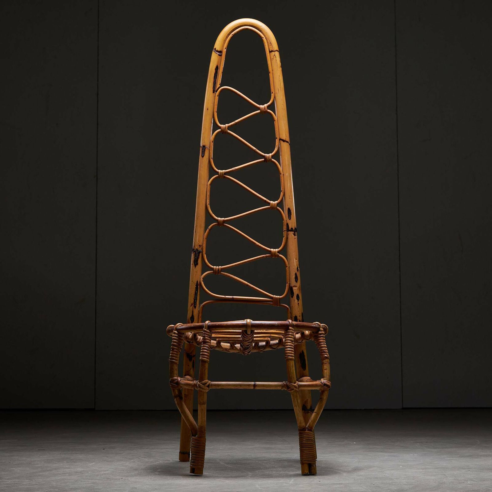 Bamboo High Back Chair, 1960s, Vintage photo buy