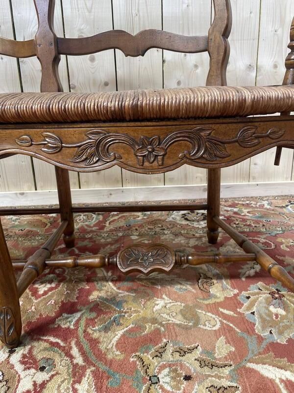 Banquette Radassier Paillée De Style Louis XV Provençal photo furniture