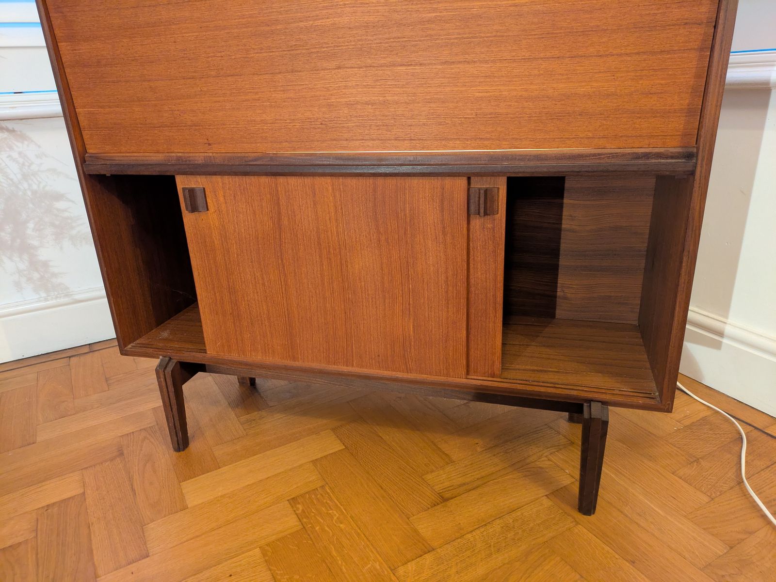photo furniture Mid Century Desk Bureau With Interior Light By Beaver And Tapley