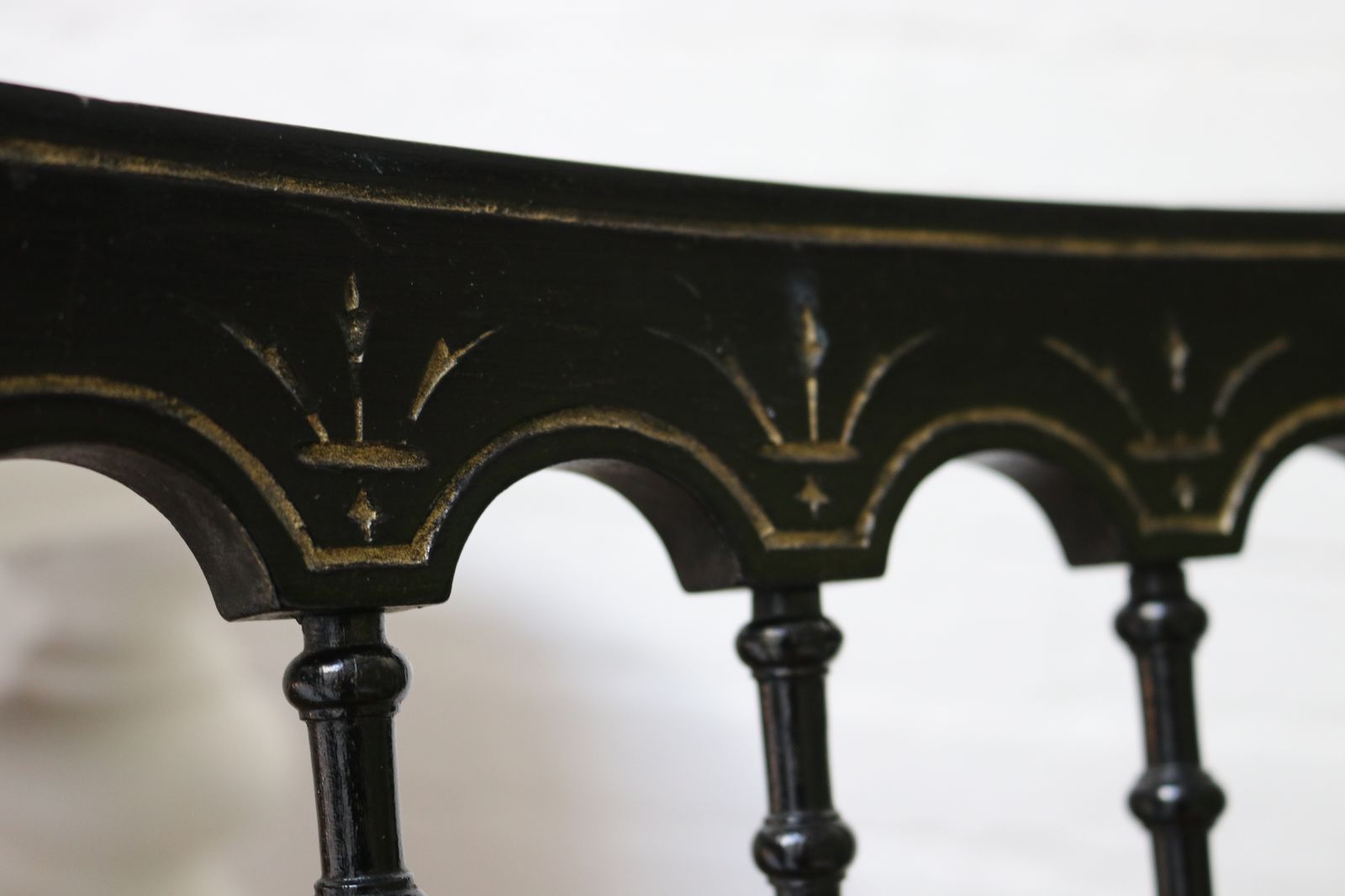 photo buy Antique Black Rattan Nursing Chair