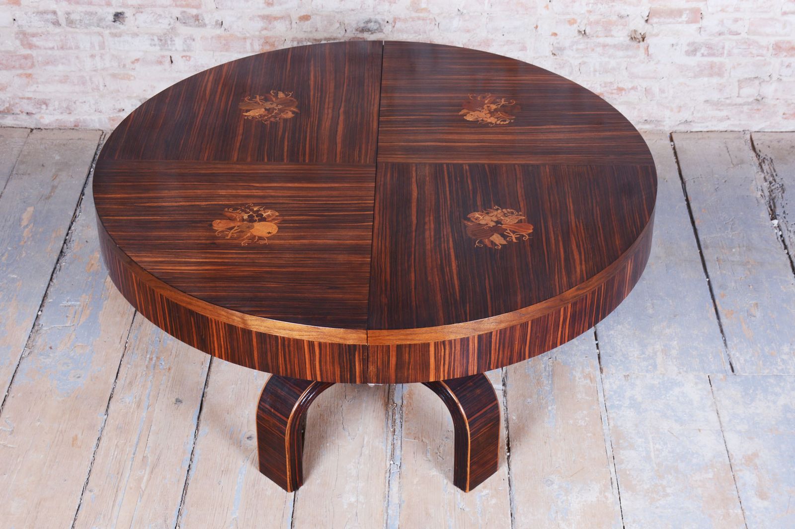 Restored Art Deco Extendable Table, By P. Follot, Ecole Boulle, France, 1920s photo for sale
