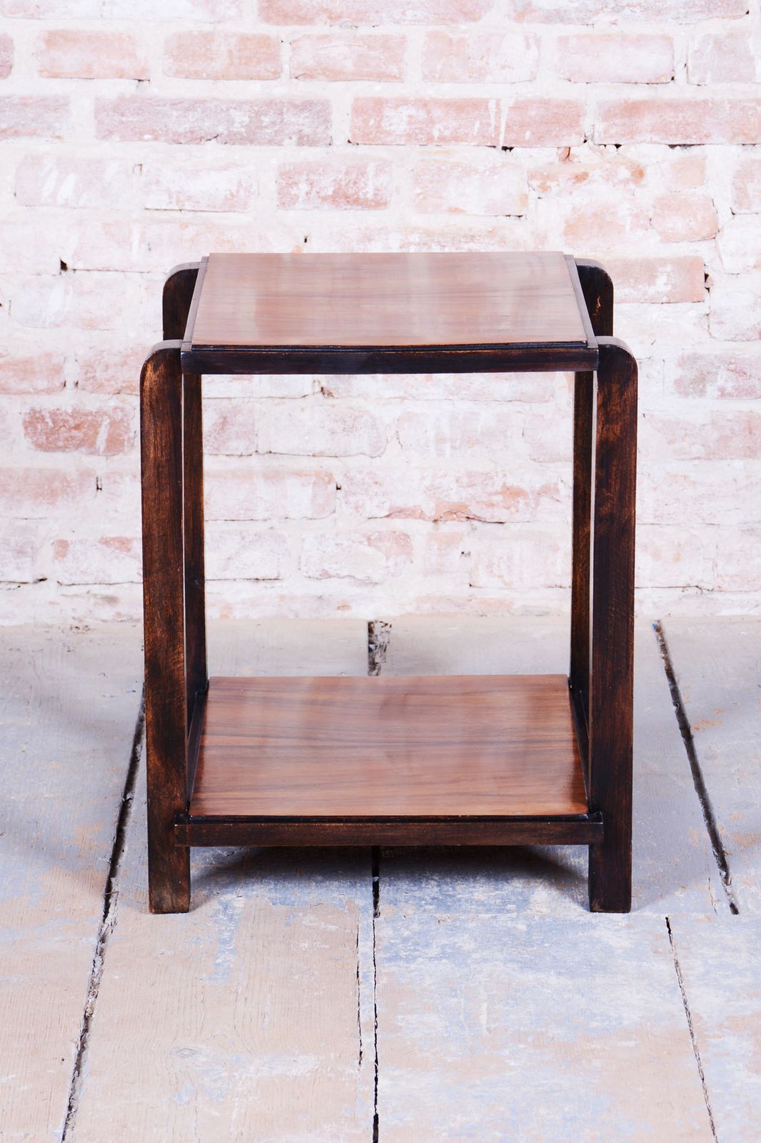 photo vinterior Restored Art Deco Coffee Table, Beech, Walnut, Revived Polish, France, 1930s