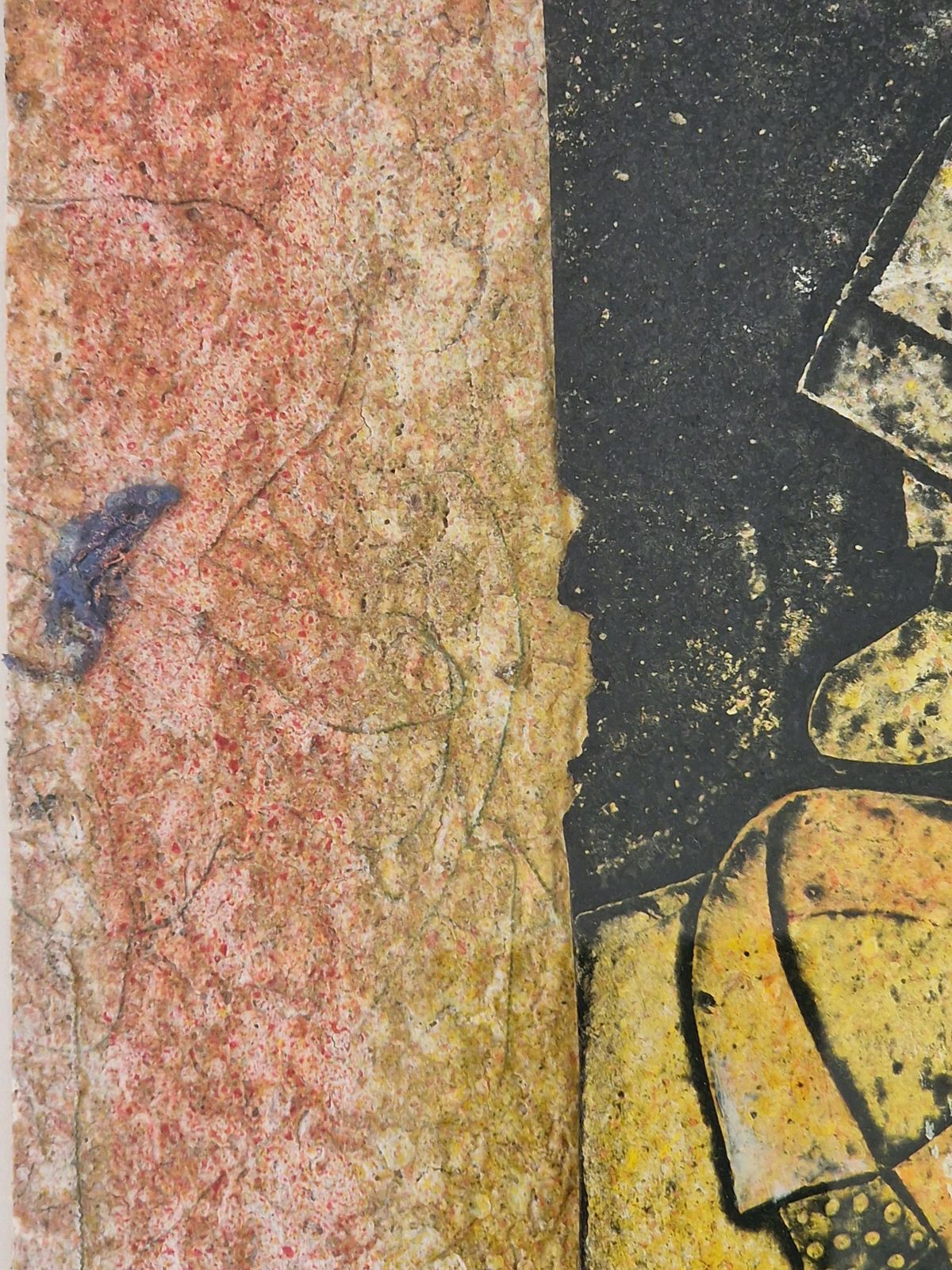 145.0 Rare Artist's Proof, Jim W Anderson Re, "Faceless Horde (The Revolution Of The Shirts)", Collagraph On Handmade Paper, Framed,1989 photo