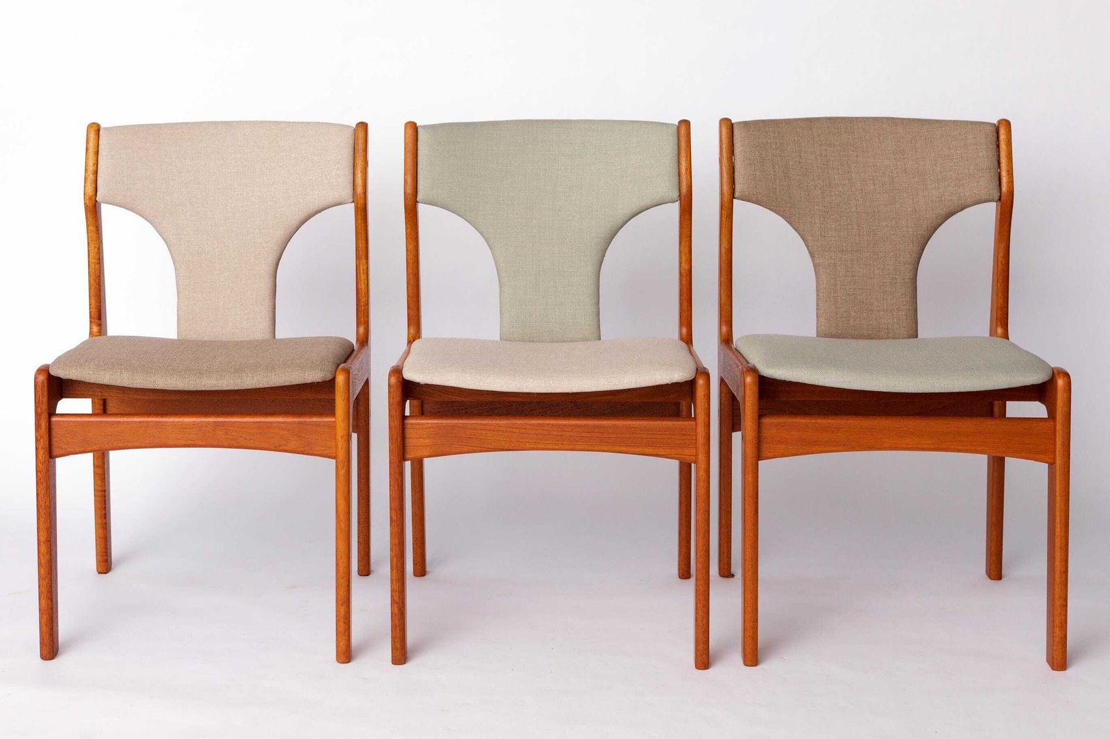 Vintage Set Of 6 Danish Teak Dining Chairs – Erik Buch For Uldum | 1960s Mid Century Modern Design photo for sale