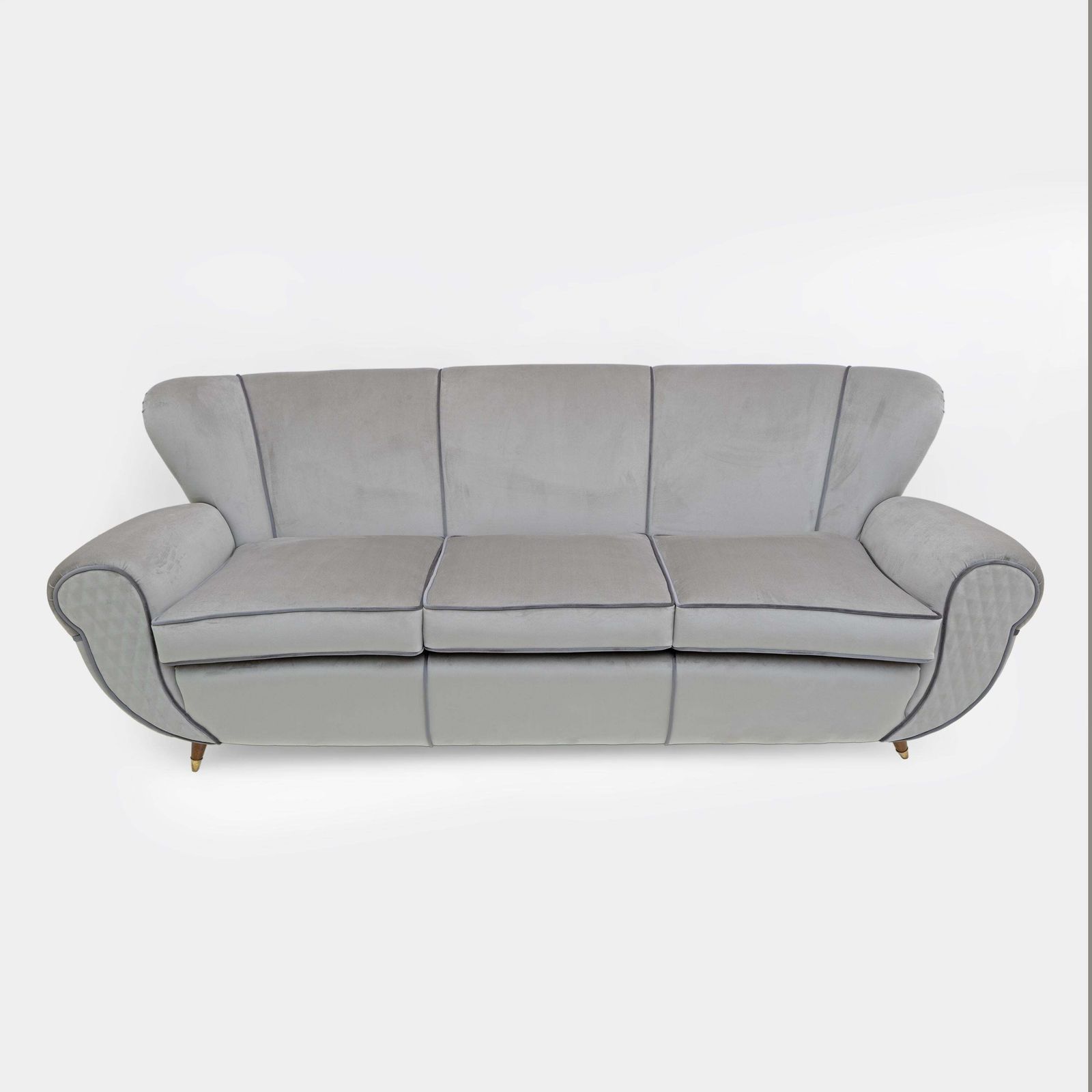 Attributed Guglielmo Ulrich Art Deco Italian Velvet Sofa, 1940s photo furniture
