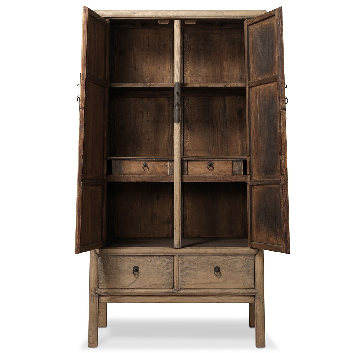Large Tapered Natural Elm Cabinet photo Furniture