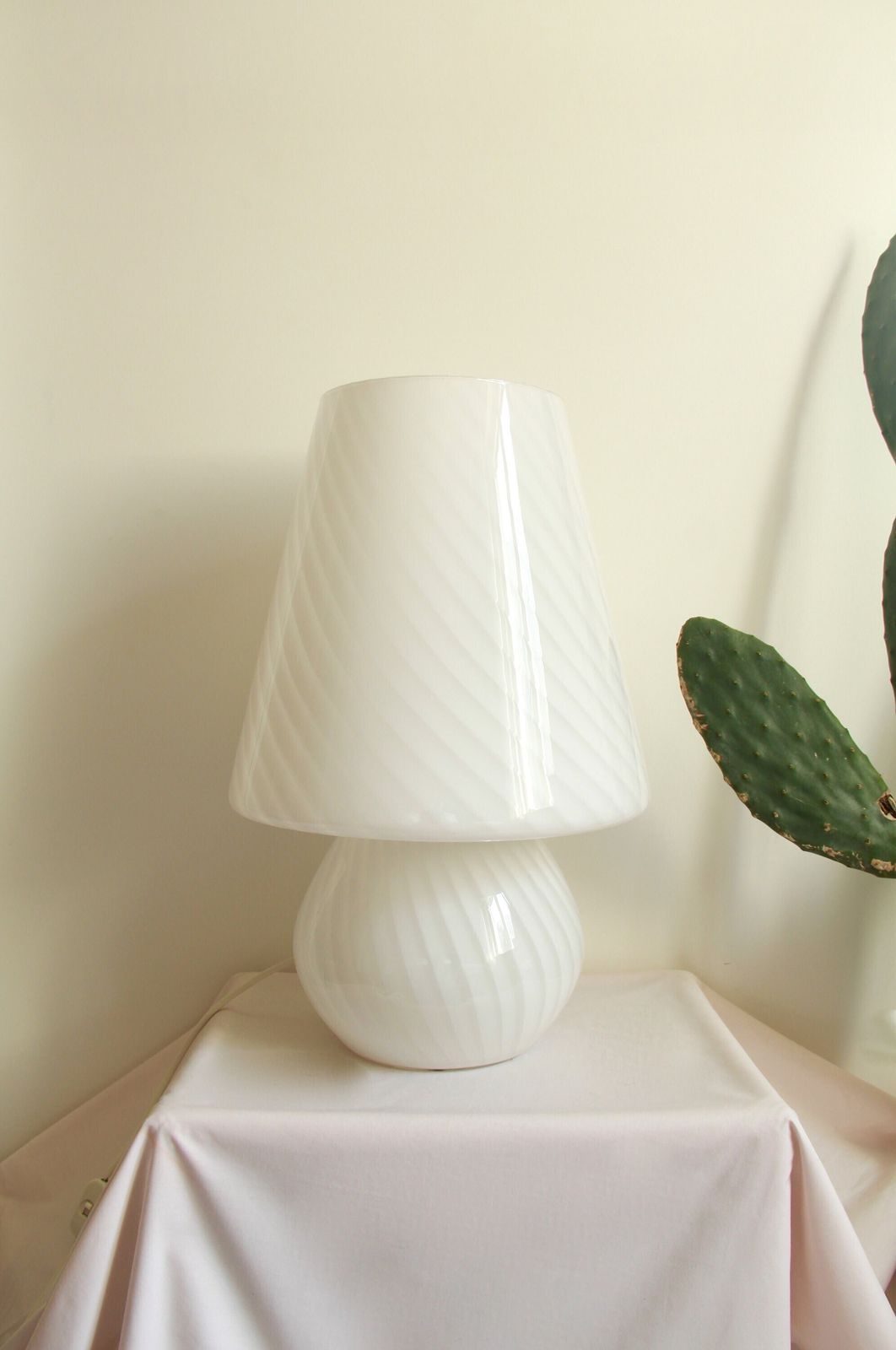 Beniamina, Giant Xxl Mushroom Murano Swirl Lamp, Italy, 1970s