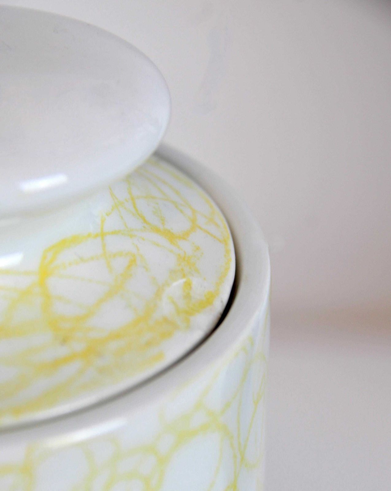 Caramelle, Vintage Midcentury Bamboo And Ceramic Candy Holder / Vase / Bowl, Italy, 1960s photo vinterior