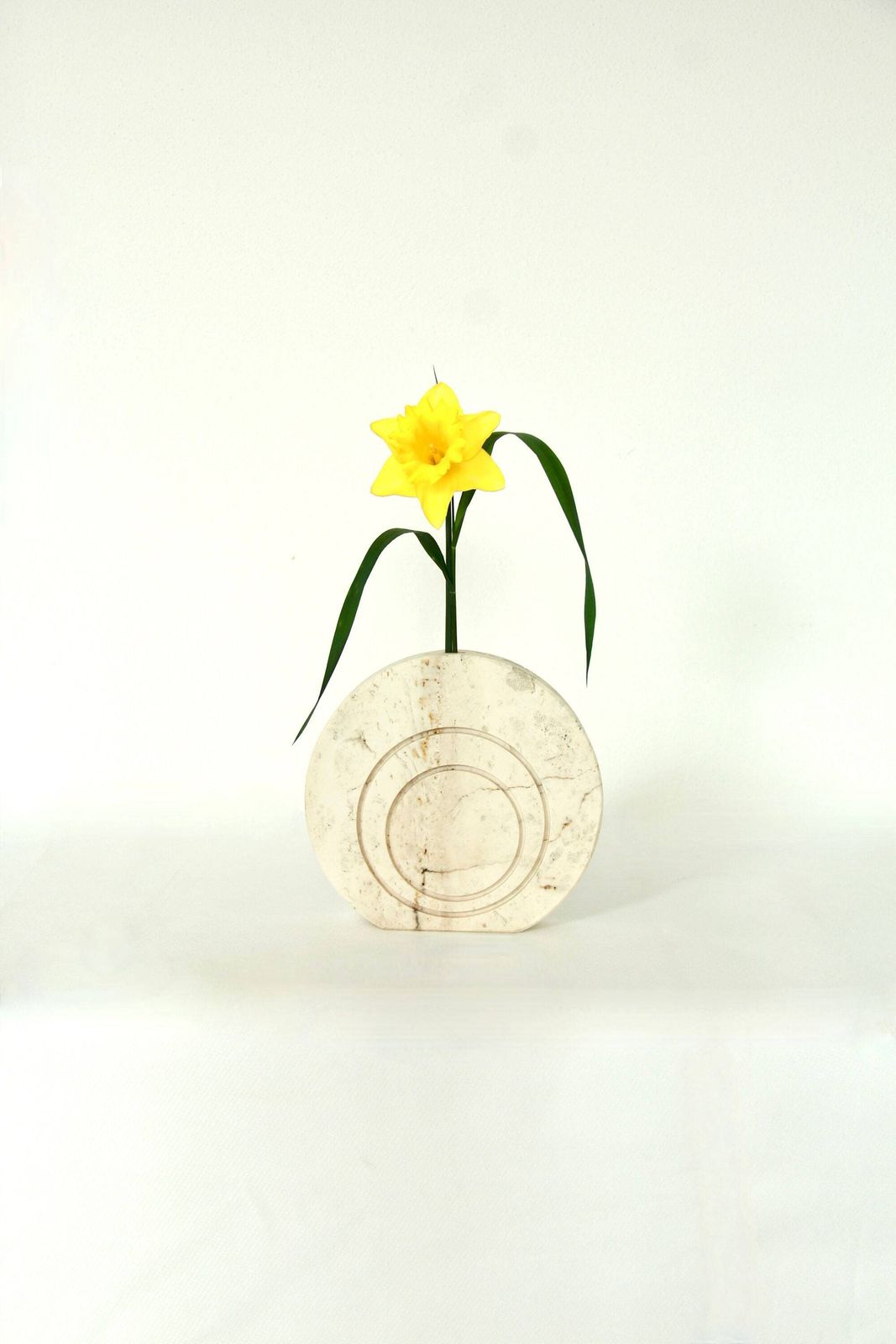 Geometria, Modernist Travertine Sculpture / Vase By Enzo Mari For F.Lli Manelli, Italy, 1970s photo for sale
