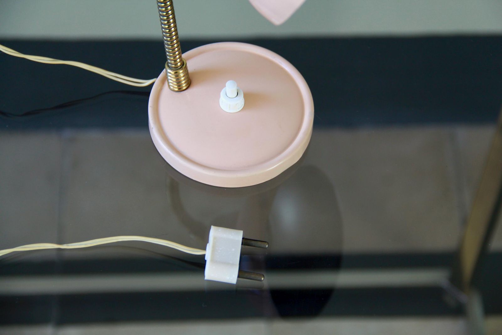 photo for sale Rosita, Mid Century Industrial Pink Desk Lamp By F.A.L.C.A, Italy, 1960s