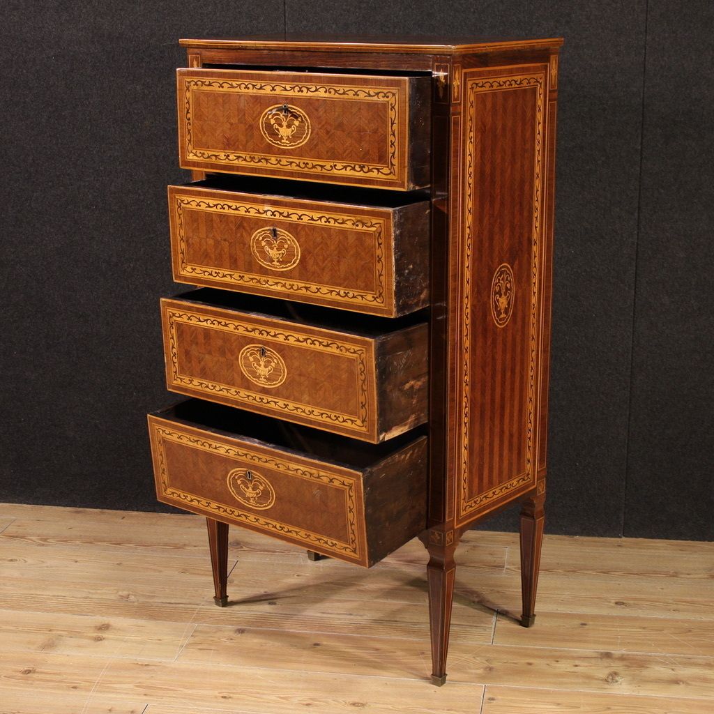 20th Century Louis XVI Style Inlaid Chest Of Drawers photo buy