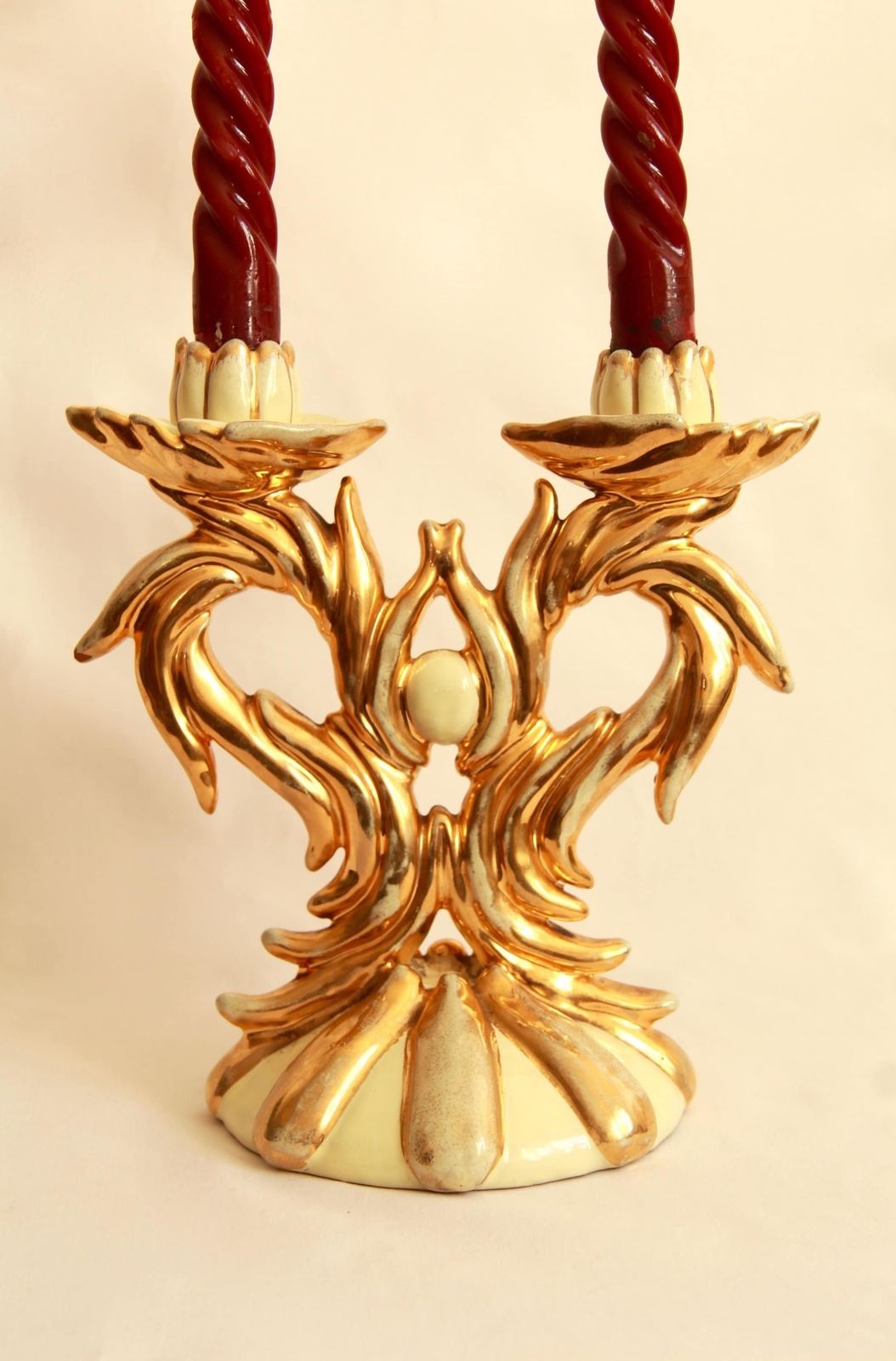 Orotidarei, Art Déco Ceramic Candle Holder, Italy, 1940s photo furniture