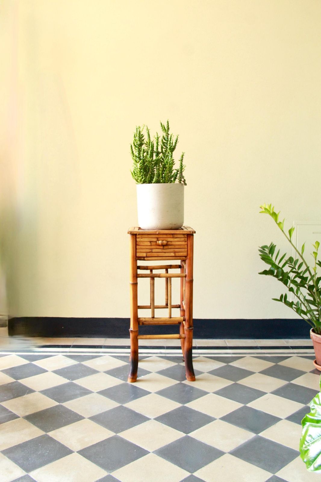 Gino, Vintage Bamboo Entryway Table / Console / Plant Stand, Italy, 1970s