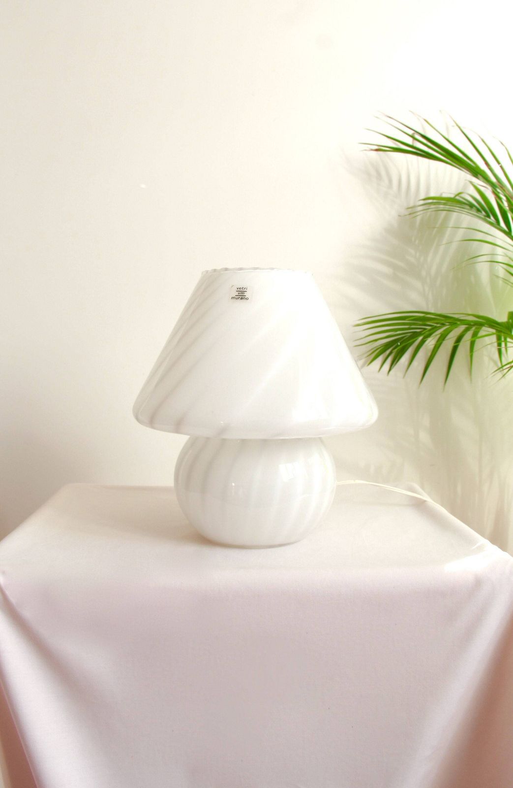 Bucaneve, Vintage Original Murano Vetri Mushroom Lamp, Italy, 1970s