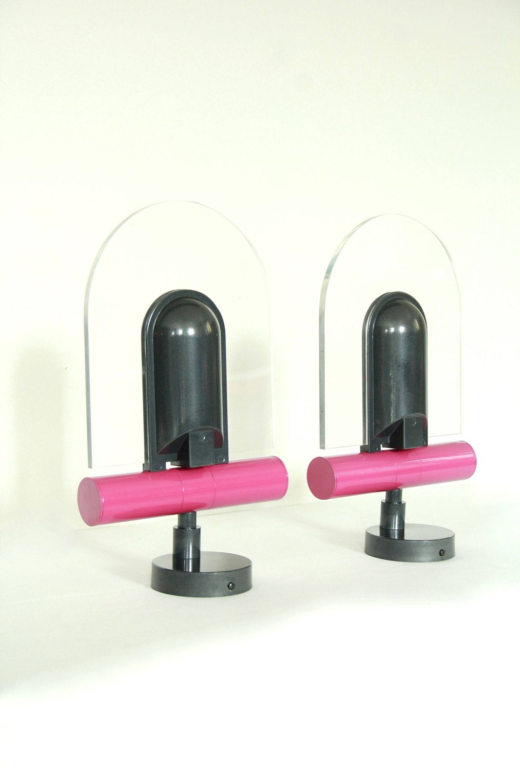 Flap, Vintage Postmodern Wall Lamps / Sconces In Memphis / Sottsass Style By Bilumen, Italy, 1990