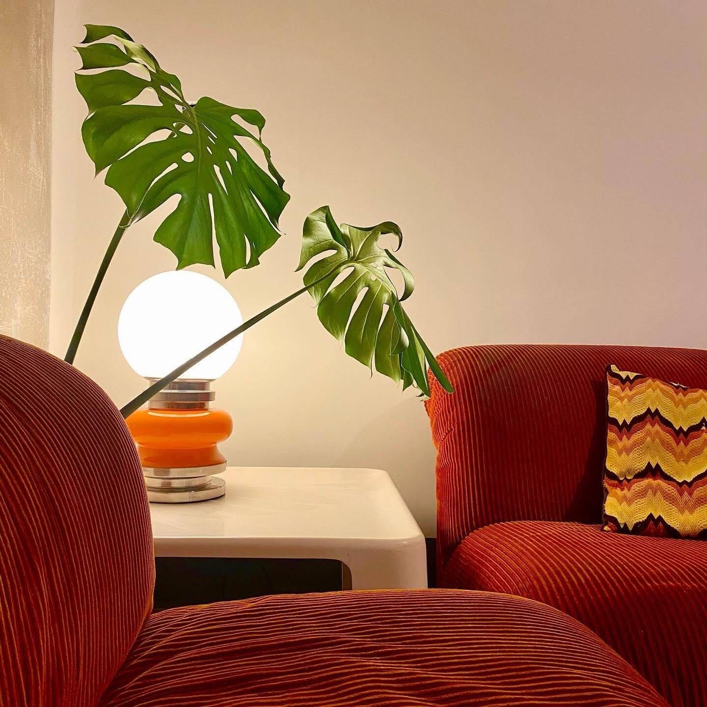 Arancina, Space Age Birillo Murano Glass Lamp, Italy, 1970s photo for sale