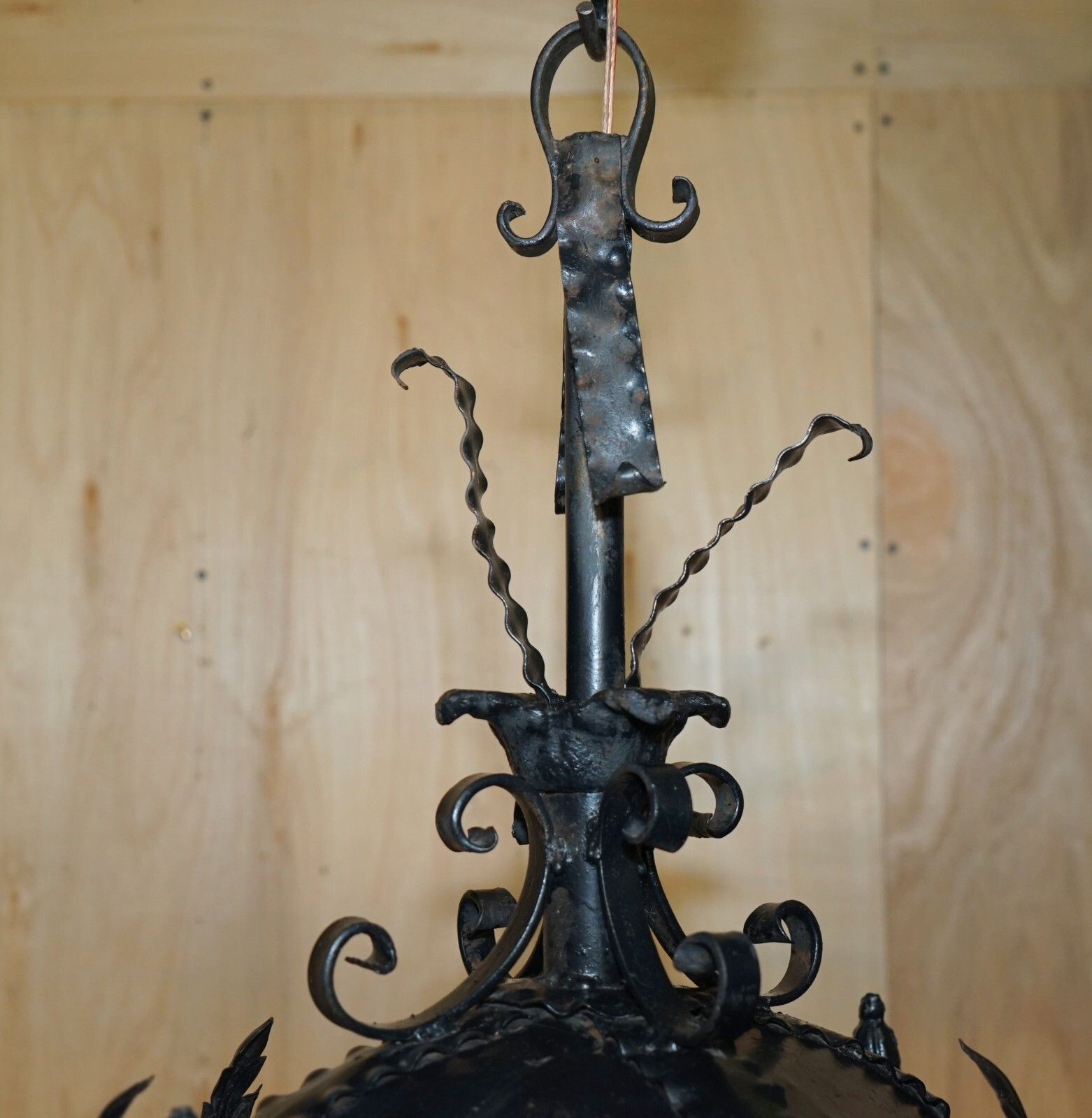 Fine Pair Of Extra Large 20th Century French Parisian Art Deco Hanging Lanterns photo vinterior