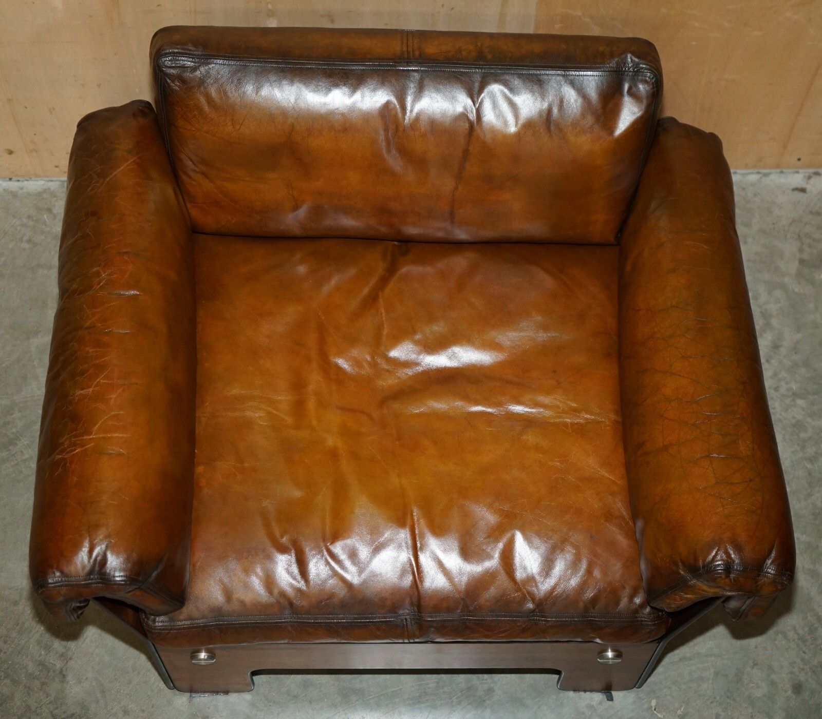 Sigurd Ressell For Vatne Mobler Rosewood Brown Leather Sofa Armchair Table Suite photo Furniture