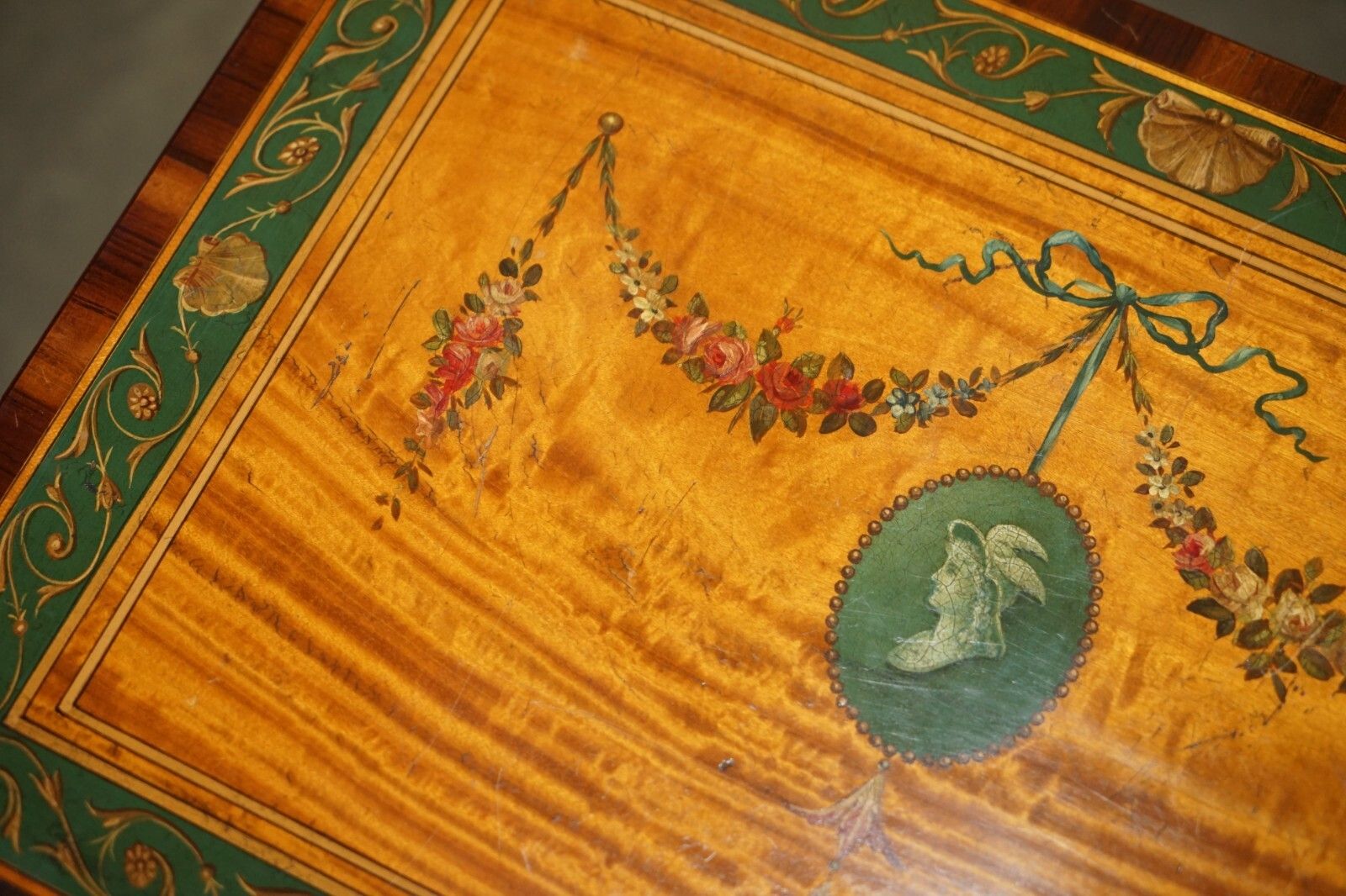 Editors Choice Antique Howard & Son's Sheraton Revival Games Cards Side Table photo buy