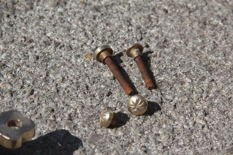 photo buy Pair Of Luxury Handles Midcentury Italian Design Carlo Mollino Style Gold Brass