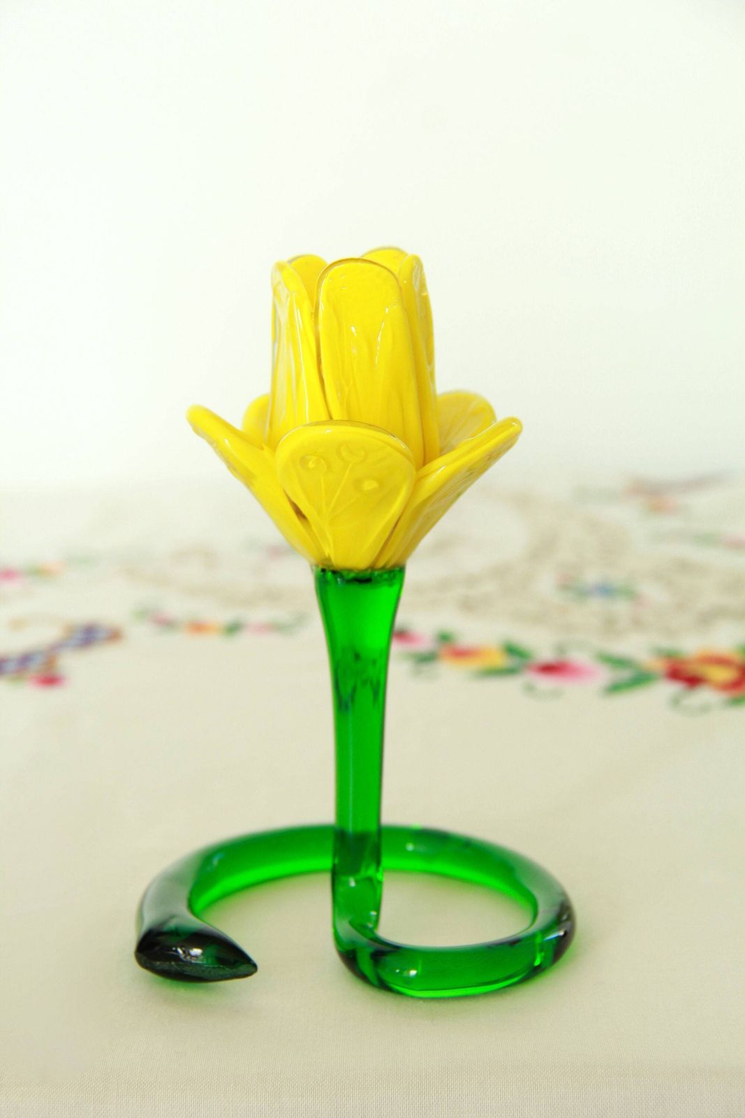 Narciso, Vintage Murano Flower Candle Holder, Italy, 1970s photo buy