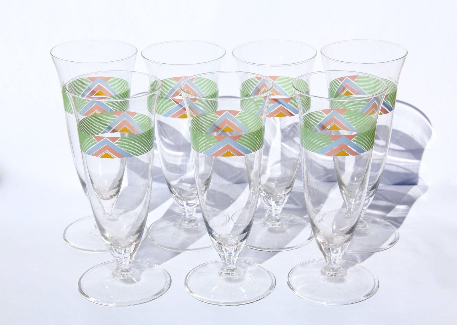 Aperitivando, Set Of 7 Prosecco Glasses By Cerve, Italy, 1970's