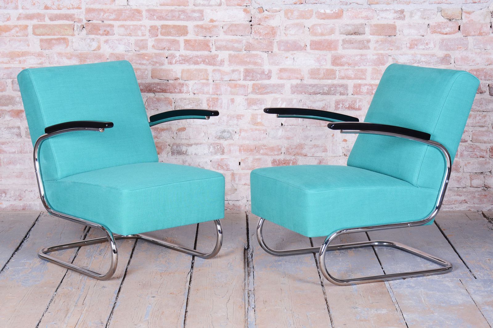 Pair Of Restored Bauhaus Armchairs, By W. Gispen, Mücke Melder, Czech, 1930s photo furniture