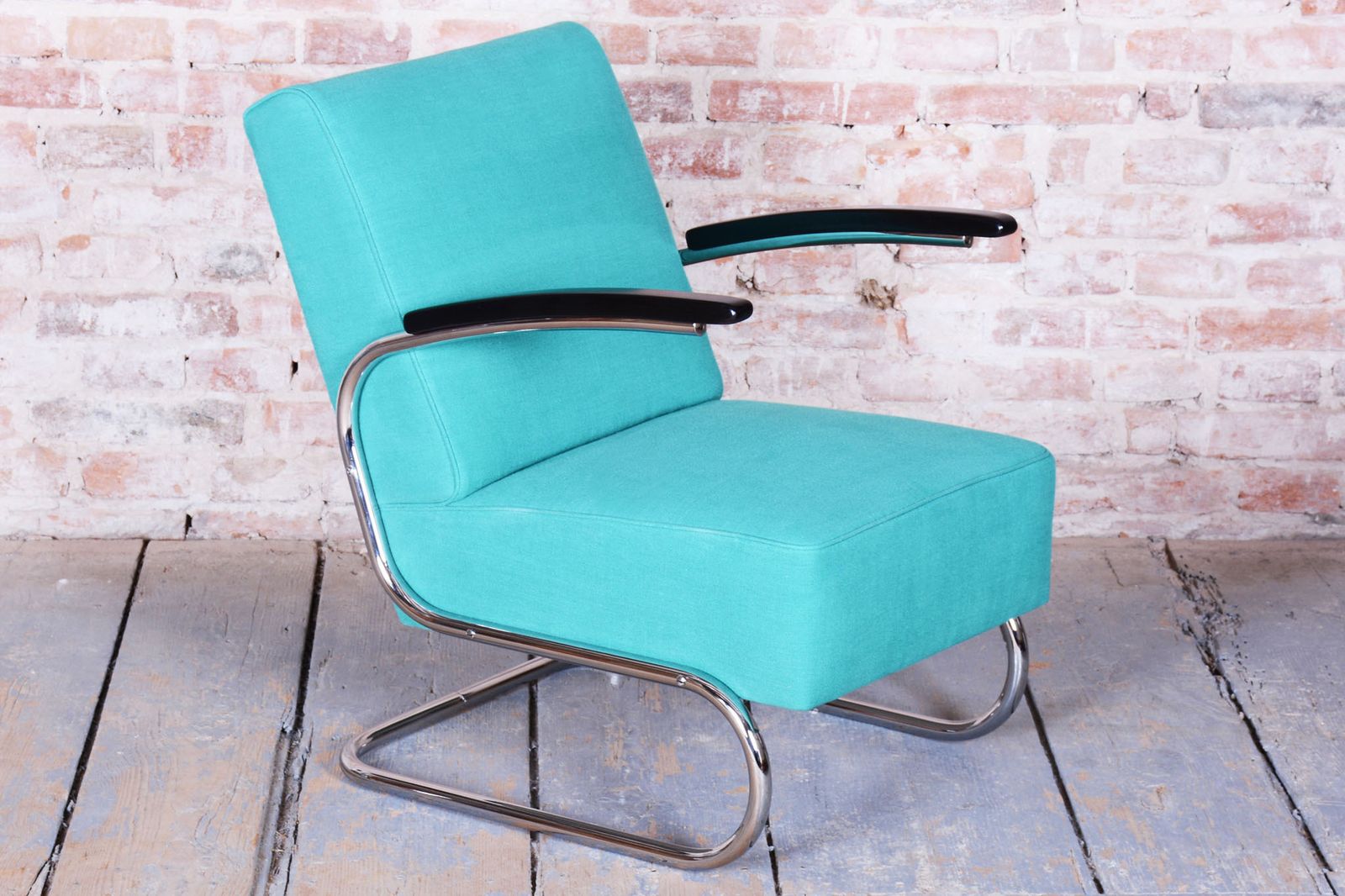 Pair Of Restored Bauhaus Armchairs, By W. Gispen, Mücke Melder, Czech, 1930s photo vintage