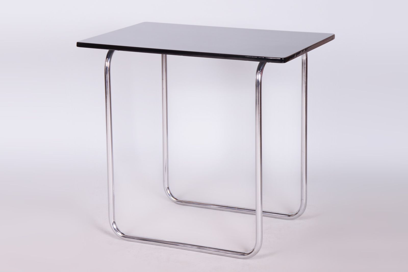 Restored Bauhaus Table, By Hynek Gottwald, Chrome Plated Steel, Czech, 1930s