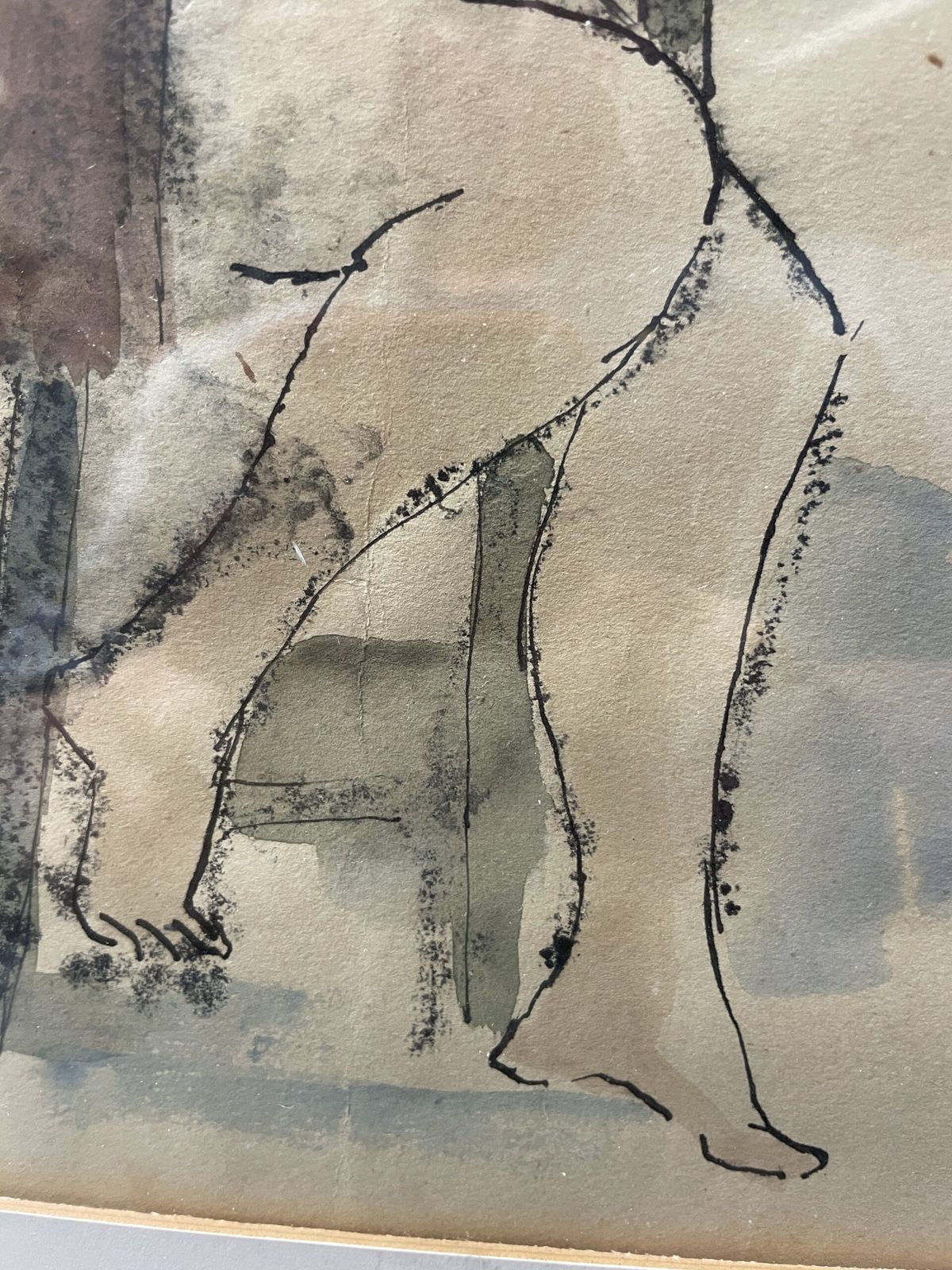 Portrait Of A Seated Model In Pen And Water Colour By Sydney D’horne Shepherd. (1909 To 1993) photo furniture