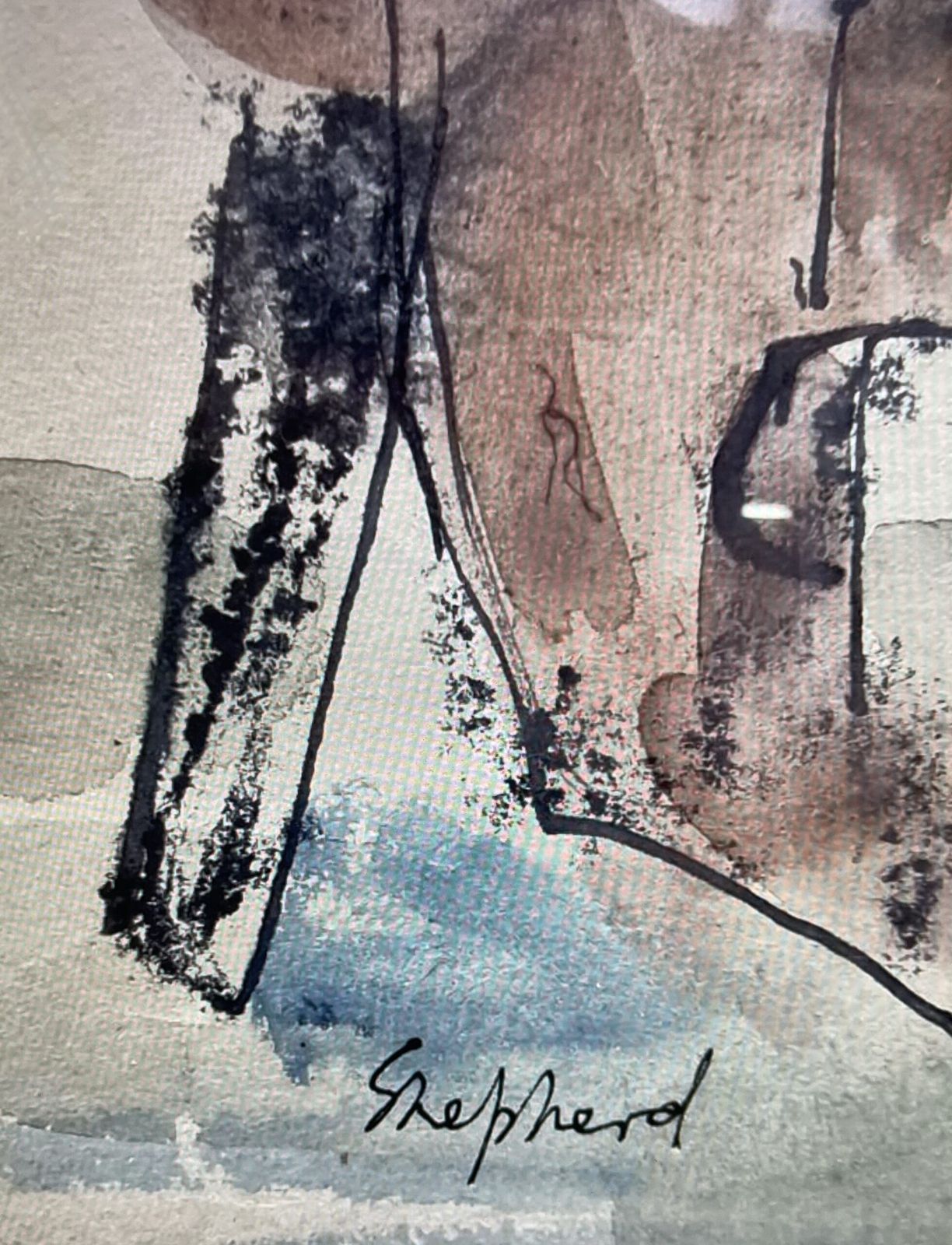 Portrait Of A Seated Model In Pen And Water Colour By Sydney D’horne Shepherd. (1909 To 1993) photo buy