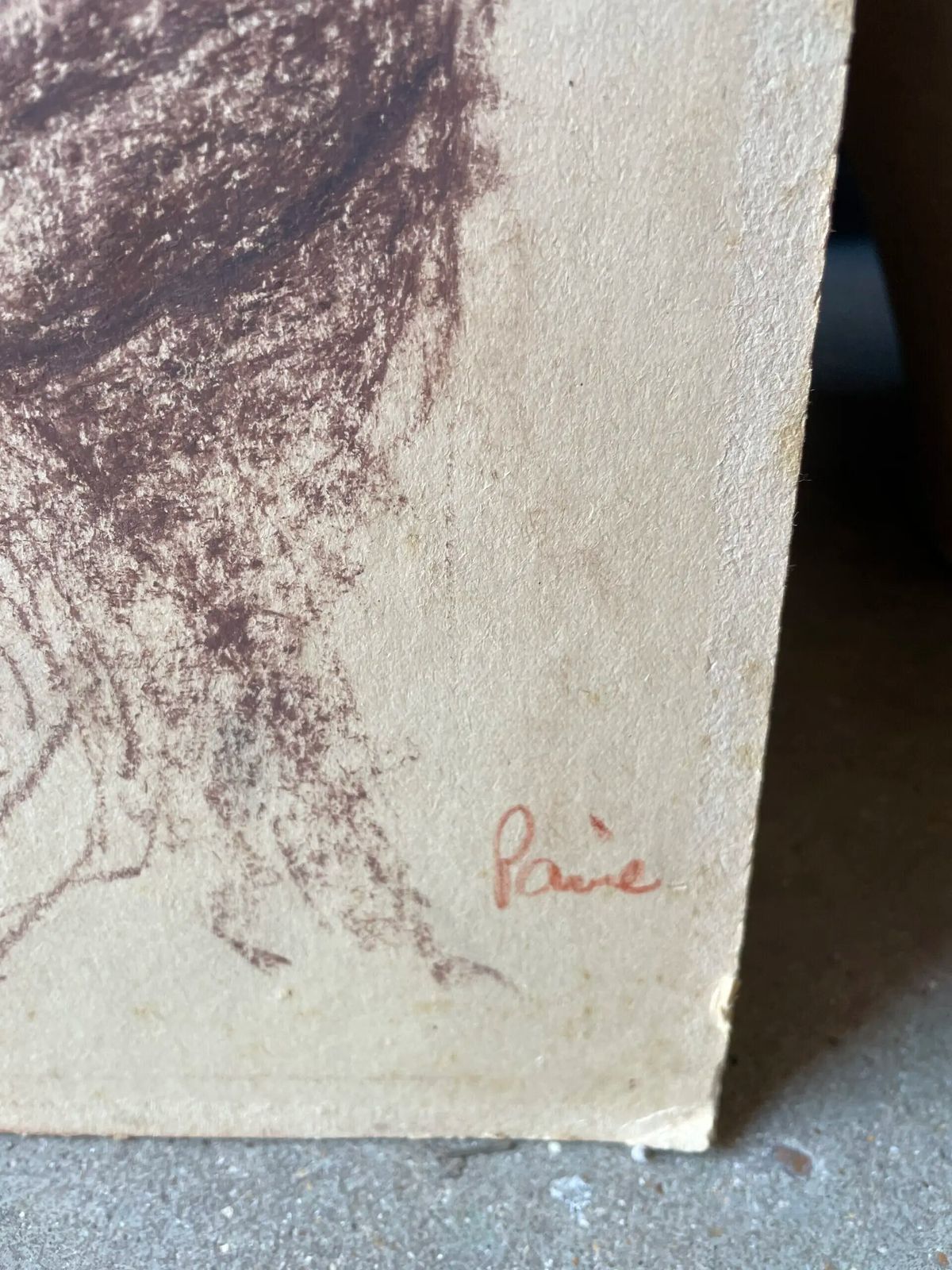 Double Portrait Of A Male Head In Pastel, By Ken Paine Ps Spf (1926  2020) photo Art