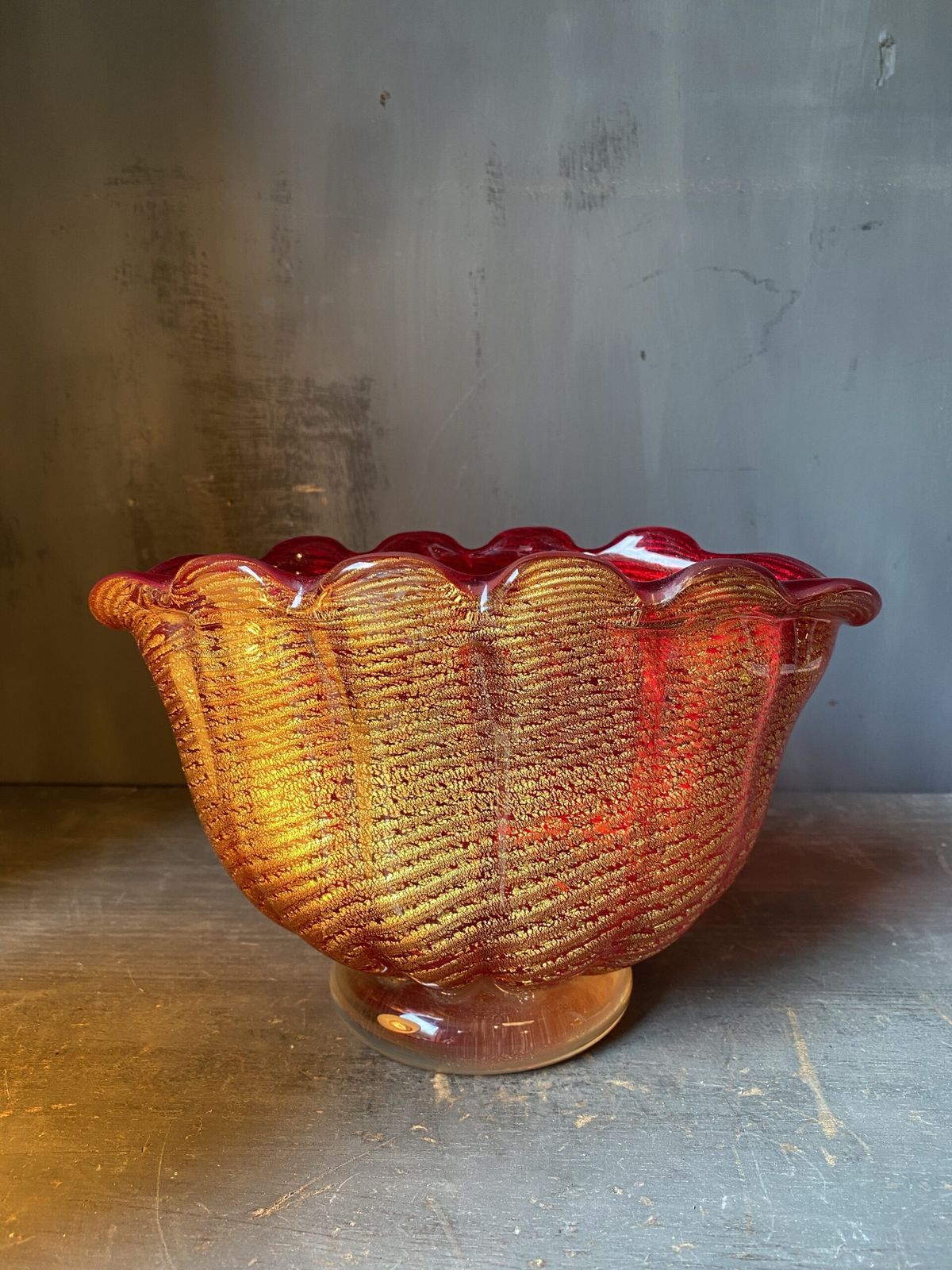 Murano Art Glass With Rope Design, By Barovier And Toso. photo 200.0