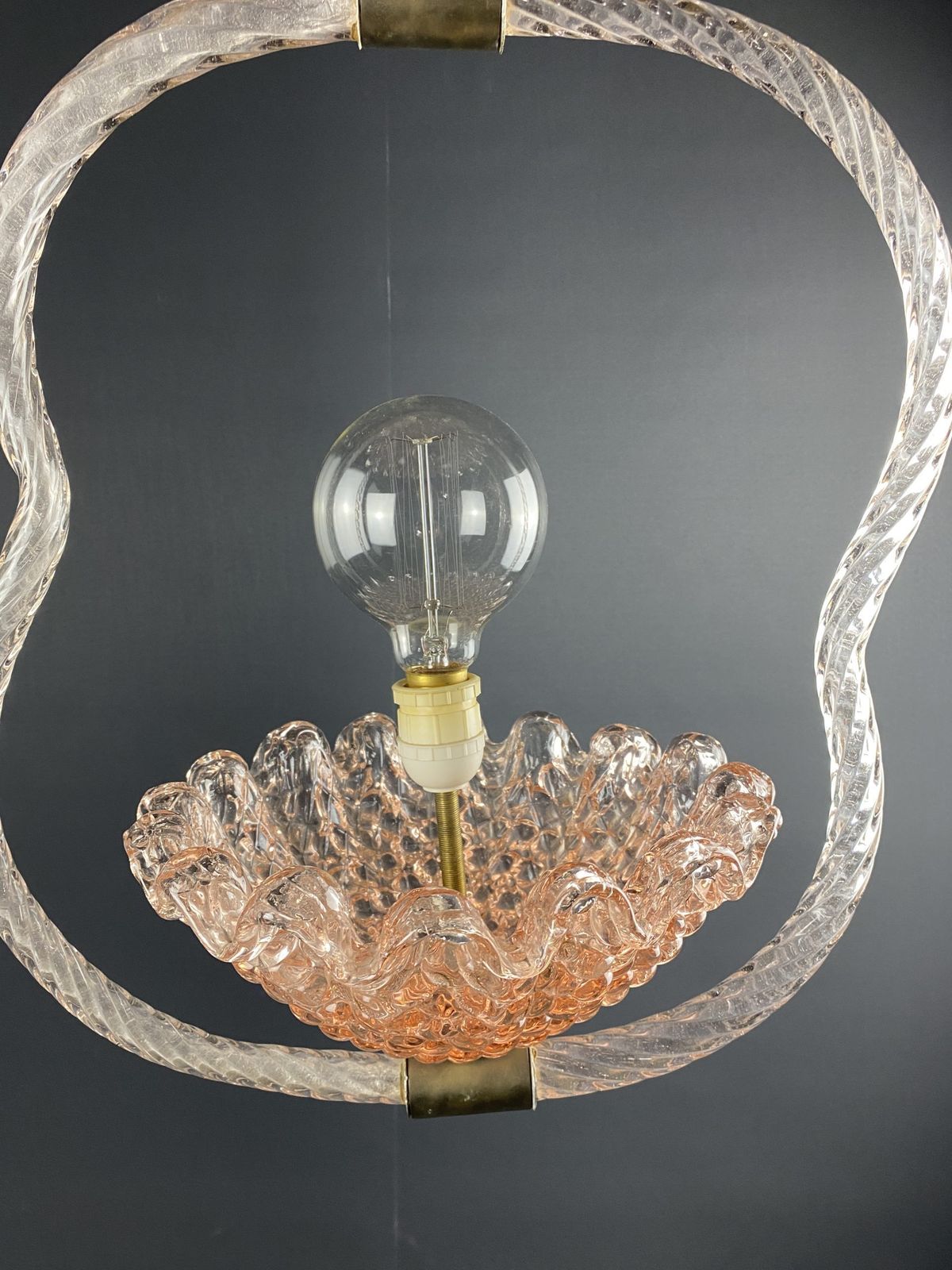 Murano Midcentury Light By Toso Barovier, Made In The Oldest Furnace In Venice photo for sale