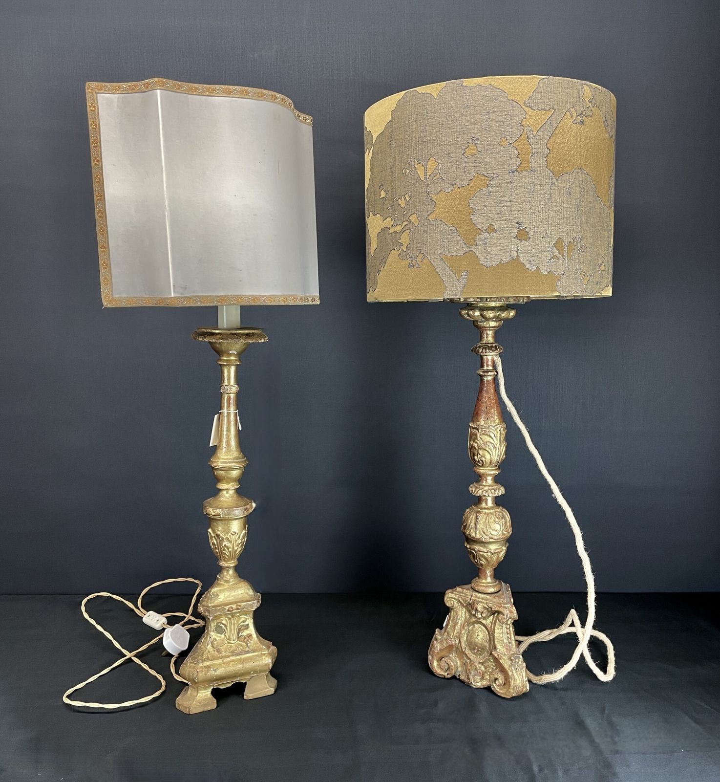 19th Century Church Candlestick Converted Into A Lamp With A Bespoke Handmade Shade. photo furniture